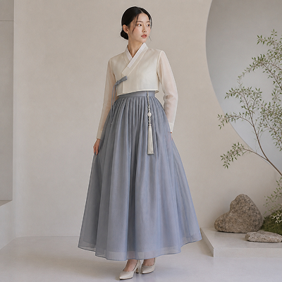 Modern hanbok with reworked lines for daily wear