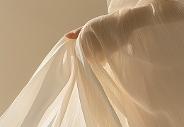 A detail of a Tchai Kim garment