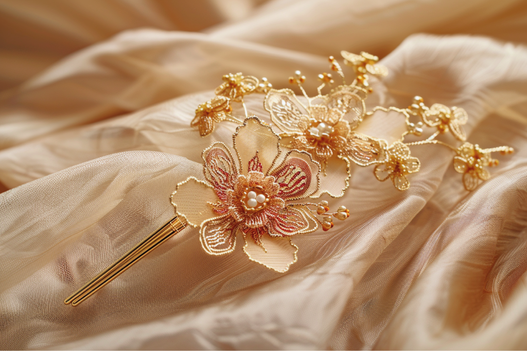 A hanbok in warm yellow from the Tchai Kimyoungjin atelier