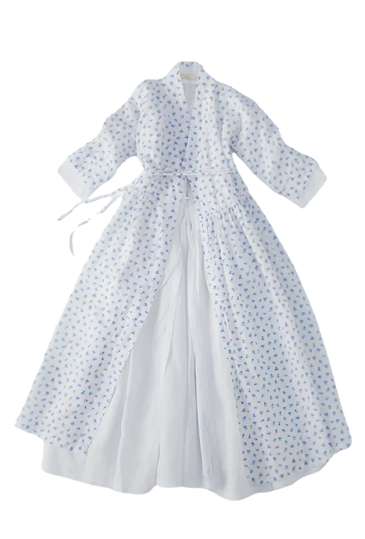 A white eyelet cotton dress