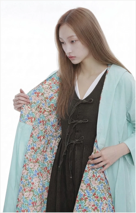 Cheollik Dress reversible floral lining
